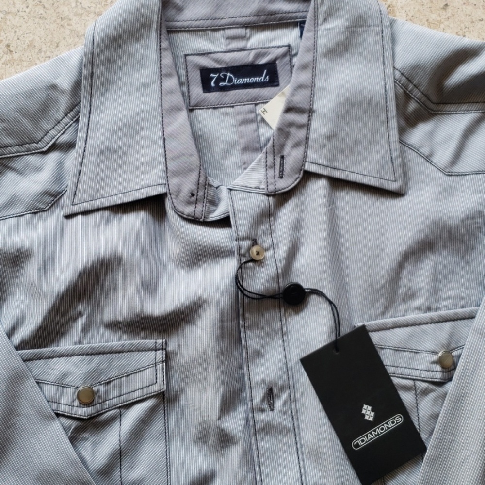 Blue Button Up - image 2